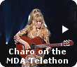 Queen of the Cuchi Cuchi, Charo performs on the 2001 Jerry Lewis MDA Telethon